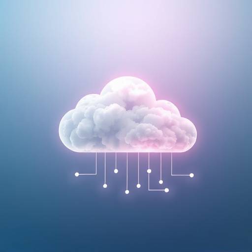 A diagram of cloud infrastructure, representing the concepts of cloud computing and its architecture.