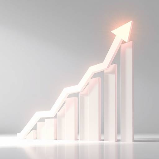 A graph showing an upward trend, representing the impact of SEO strategies taught in the SEO course.