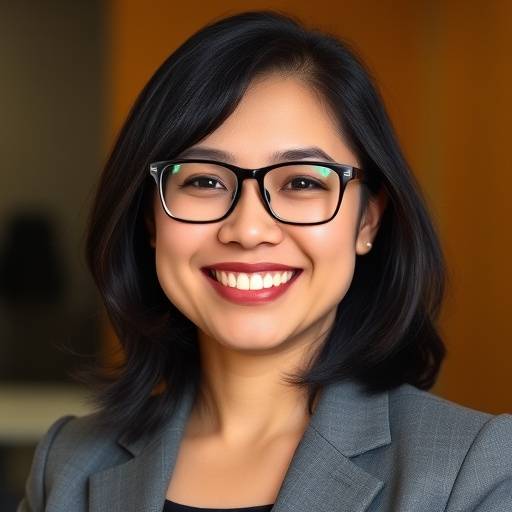 Portrait of Elena Rodriguez, a smiling woman with dark hair and glasses, wearing a professional blazer. She is an instructor at Zenith Academy.