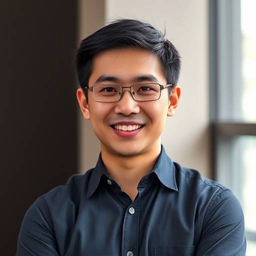Portrait of Kevin Chen, a Digital Marketing Instructor at Zenith Academy, a man with black hair wearing a dress shirt.