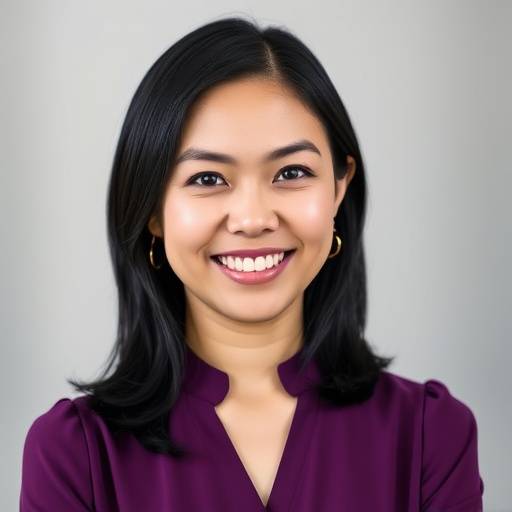 Portrait of Olivia Nguyen, a smiling Asian woman with shoulder-length black hair, wearing a purple blouse. She is an instructor at Zenith Academy.