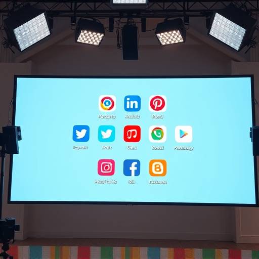 Various social media icons displayed on a screen, representing the social media marketing strategies taught in the course.